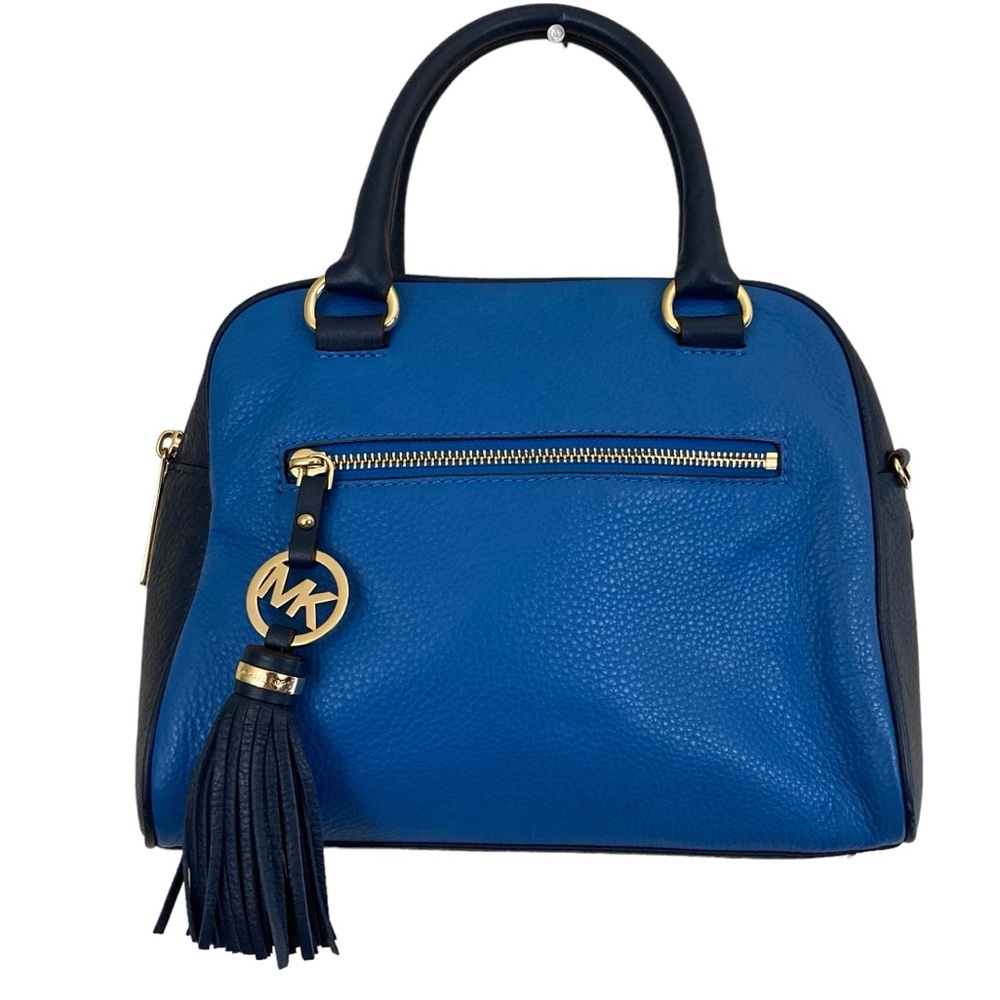 MICHAEL KORS COBALT BLUE BLOCK SHOULDER BAG WITH TASSEL LIKE NEW!